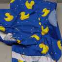 NACOCO Large Dog Raincoat Adjustable-Pet Rubber Ducks Yellow Water Proof Clothes Lightweight Rain Jacket Poncho Hoodies with Strip Reflective Blue (Blue XL, Yellow Duck)