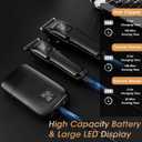 QREEYX Professional Hair Clipper for Men, 3 in 1 Hair Clipper Beard Trimmer and Electric Foil Shaver Set with LED Display, Cordless Grooming Kit for Home, Travel, Barber, Ideal Gift for Him