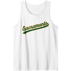 Sacramento Oakland Baseball Fan Tee Tank Top, Size: S