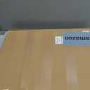 Modern Walnut Marble Dial Wall Clock, Large Wood Metal Frame Silent Non Ticking Wall Clocks for Living Room, Bedroom Decoration, Contemporary Home Wall Decor Gift Idea, 22 in