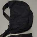 Titosha Medium Nylon Crescent Crossbody Bag for Women with Extended Adjustable Shoulder strap (Black)