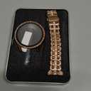 Bling Band+ Case Compatible with Samsung Galaxy Watch 7 40mm/44mm, Women Replacement Dressy Strap& Cover for Samsung Watch 7, Rose Gold, 40mm