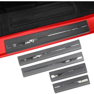 Mabett Door Edge Guards for Ford Bronco Accessories 2026,2021-2025 4 Door, Bronco Door Sill Protectors with 1966 Pattern