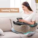 Reading Pillow for Lap, Memory Foam Lap Desk Pillow for Adult Gaming, Reading, Crocheting, Resting or Working, Soft Laptop Pillow for Bed Car Couch Floor(Black)