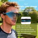 AI Smart Glasses with Camera, 8MP HD Video Recording, Real-Time Translation, Voice Assistant, camera glasses,ai glasses,Open-Ear Audio, Metal Frame, Auto Color-Changing Lenses for Travel & Vlogging