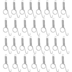 Anxingo 30 Pcs Spring Cage Latch Door Spring Hook Metal Finger for Fixing Rabbit, Dog, Cat, Birds,Rodents, Guinea Pig, Hamster, Parrot Hedgehog Cage Door