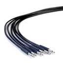 Slimline Black CV Patch Cables 1/8", (NOT for Guitar) Eurorack Modular Patch Leads, 6-Pack (23.6")