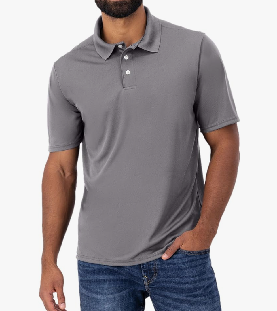 Hanes Sport Men's Polo Shirt, Men's Cool DRI Moisture-Wicking Performance Polo Shirt, Jersey Knit Performance Polo Shirt. 3XL