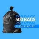 Reli. 16-25 Gallon Trash Bags | 500 Bags | Black | Home, Kitchen | Strong | Garbage