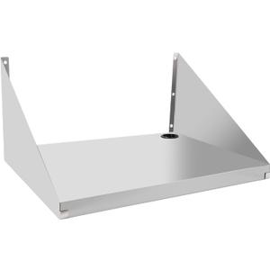 Stainless Steel Microwave Shelf Wall Mount, 18" x 24" Commercial Heavy Duty Metal Appliance Wall Mounted Shelf, 200 lb Commercial Microwave Rack for Restaurant, Kitchen, Bar and Shop