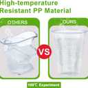 500 Pack 9 oz Plastic Cups, Disposable Drinking Cups, Water Cups Plastic Clear Cups for Party, Wedding, Graduation, Travel, Holiday, Events, Birthday,Cold,Hot