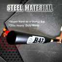 34in Steel Baseball Bat 2.7LBS Weighted for Youth and Adult 2" Barrel Heavy Duty Bats for Home, Black