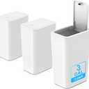 N. NETDOT 3 Pack 3 Gallon Small Trash Can with Lid, Bathroom Garbage Can with Pop-Up Lid, Waste Basket for Bathroom, Kitchen, Bedroom, Powder Room, Craft Room, Office, College (Off White)