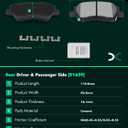 SCITOO Rear Disc Brake Pad Set 4PCS w/Hardware Fit For Cadillac For ATS 2013-2018,For Cadillac For CTS 2014-2019