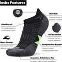 Busy Socks 3 Pack Mens Low Cut Cotton Moisture Wicking Lightweight Breathable Comfy Running Jogging Ankle Sport Coolmax Socks for Women Sweaty Feet, Large, Black