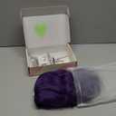 Dark Purple Wig Middle Part,Short Wavy Purple Wigs for Women