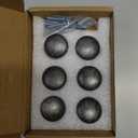 6 Pack Weathered Nickel Drawer Knobs Kitchen Cabinet Hardware - Antique/Vintage Iron Cabinet Knobs Single Hole/Screw Bar Drawer Pulls Dresser Handles