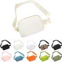 SWT OF 2, Frenou Waist Belt Bag Fashion Fanny Women and Men Gift Waist Pack With Adjustable Strap For Travel Running Hiking Walking Off White