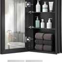VEVOR Medicine Cabinet, 14 x 24 inches, Medicine Cabinet for Bathroom with Mirror, Aluminum Frame Bathroom Wall Cabinet, 2-Layer Adjustable Shelves, Recessed & Wall-Mounted Installation
