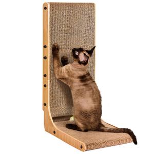 Cardboard Cat Scratcher for Indoor Kitten Cats, Cat Scratching Board, Cat Scratcher Pad, Brown