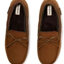 Men's Moccasin Slippers Memory Foam Warm Plush House Slippers, Indoor Outdoor Comfortable Winter House Shoes, Size 13-14