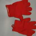 Heat Resistant Gloves for Cooking & Grilling – Aramid Oven Gloves with Fingers, BBQ Gloves with Cotton Lining, Non-Slip, 9.45"x3.94" Kitchen Mitts for Baking, Grilling Accessories