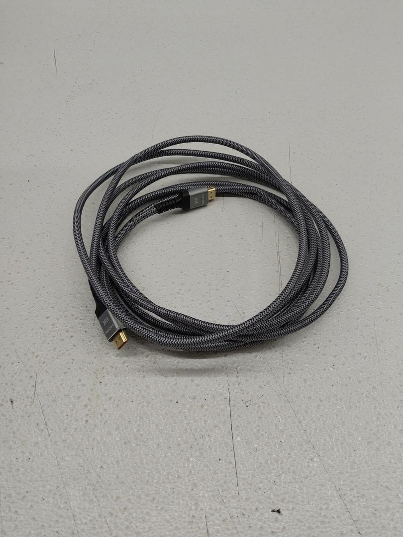 Capshi 15ft 8K 4K@120Hz HDMI Cable 2.1, 48Gbps High Speed Cord for PS5/4, TV, Gaming Console, Monitor, 8K@60Hz, 2K@240Hz, 144Hz, Support HDR, eARC, DTS:X, HDCP 2.2 & 2.3, Braided, Grey