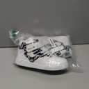 FZUU Men's Fashion High Top Leather Street Sneakers Sports Casual Shoes (7.5, White/Black)