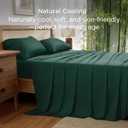 Andency King Size Sheets Set, 100% Viscose Derived from Bamboo, Cooling Summer King Sheets, Deep Pocket Up to 16", Silky Soft Bed Sheets, Hotel Bedding Sheets & Pillowcases, Dark Emerald Green