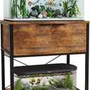 TFK 20-29-37 Gallon Fish Tank Stand, Aquarium Stand with Cabinet Storage for Aquarium Stand, Cabinet for Fish Tank Accessories Storage, Heavy Duty Tank Stand for Home Office Turtle Reptile Tank Stand (Brown)