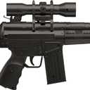 Game Face GFAPM74DPB Dual Power M74 Mini AEG Airsoft Rifle, Black