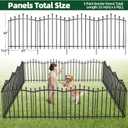 5 PanelsNo Dig Edging Decorative Garden Fence 32 in H x 24 inLMetal Rustproof PanelOutdoor Dog FenceAnimal Isolation Fence Suitable for GardensRoman Column Black