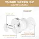 STWWO Suction Cup Hooks for Shower, Heavy Duty Towel Hooks for Walls No Damage, Modern Shower Suction Hooks for Kitchen Bathroom Wall, Glass, Mirror, Tile, Hanging Towels Robes, Chrome (2 Pack)