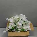 ZINHO 60 Branches Wisteria Hanging Flowers, Artificial White Wisteria Flowers Garland for Wedding Arch Ceremony Party Garden Home Backdrop Decor