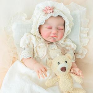 Reborn Baby Dolls, 22Inch Realistic Sleeping Girl Reborn Baby Doll with Feeding Toy, Gift for Kids Age 3+