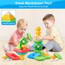 Hieoby Montessori Toys for 1 2 3 4 Year Old Boys Girls Toddlers Preschool Learning Activities 30Pcs Building Blocks Stacking Educational Toys STEM Sensory Gifts for Kids Age 1-2 2-4