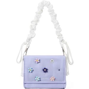 Telena DIY Customizable Crossbody Bags Snaphole Shoulder Bag for Women with DIY Charm Set (Flower Series, Blueberry Dream-1)