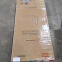 Shower Door, 43" W x 58" H Hinged Glass Door Semi-Frameless Bypass 1/4"(6mm) Tempered Glass Shower Door with Explosion-Proof Film Stainless Steel Silver