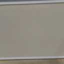 OWLKELA 24'' x 36'' Linen Bulletin Board, White Framed Corkboard, White Oak Frame Linen Cork Board, Vision Board and Decorative Hanging Pin Board