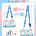 2 x Gurgitat Carrying Case for Nintendo Switch OLED 2021/Switch 1(2017) - Cute Cartoon for Switch Travel Cases with Handle and Strap Portable Storage Carry Hard Shell for Teen Girls Boys, Blue Shark