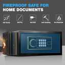Safe Box for Home, Steel Lock Box for Office & Home Security, Digital Electronic Keypad, Alarm System & Removable Shelf, Cabinet Safe for Documents Money Jewelry Gun (1.2 Cu Ft)