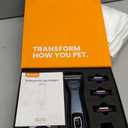 Oneisall Cordless Professional Dog Grooming Clippers, 2-Speed Dog Clippers for Grooming Heavy Duty/Thick Hair, Detachable Carbonized Steel Blade Metal Combs, Removable Battery(Blue)