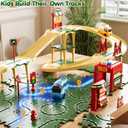 KIZONLY Puzzle Racer Kids Car Track Set, 4-Tier Race Tracks for Kids Ages 3-5 with 3 Cars, Traffic Parts, Trucks for Toddlers 2-4 Years, Floor Puzzle Tracks Car Gift for Boys Girls 3 4 5 Year Old