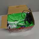 5 Ft Christmas Inflatable Dinosaur with Santa, LED Lights, Indoor Outdoor Holiday Yard Decor, Green T-Rex with Gift Box