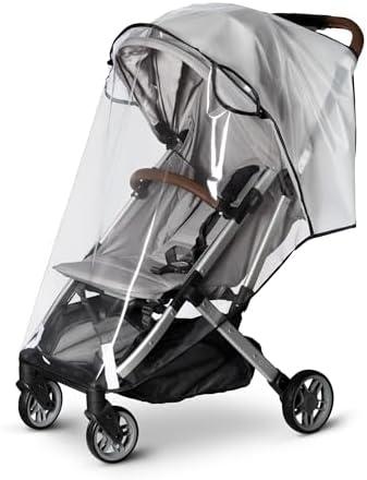 Bemece Stroller Rain Cover, Universal Stroller - Waterproof Windproof Travel Weather Shield Thick & Durable Protect from Dust and Snow with Breathable Ventilation Mesh Clear Visibility