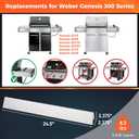 QuliMetal SUS304 24.5 Inch Flavorizer Bars for Weber Genesis 300 Series Grills with Side Controls Knobs, Genesis E310 E320 S310 S320 EP310 EP320, 304 Stainless Steel Heat Plates for Weber 7539 7540