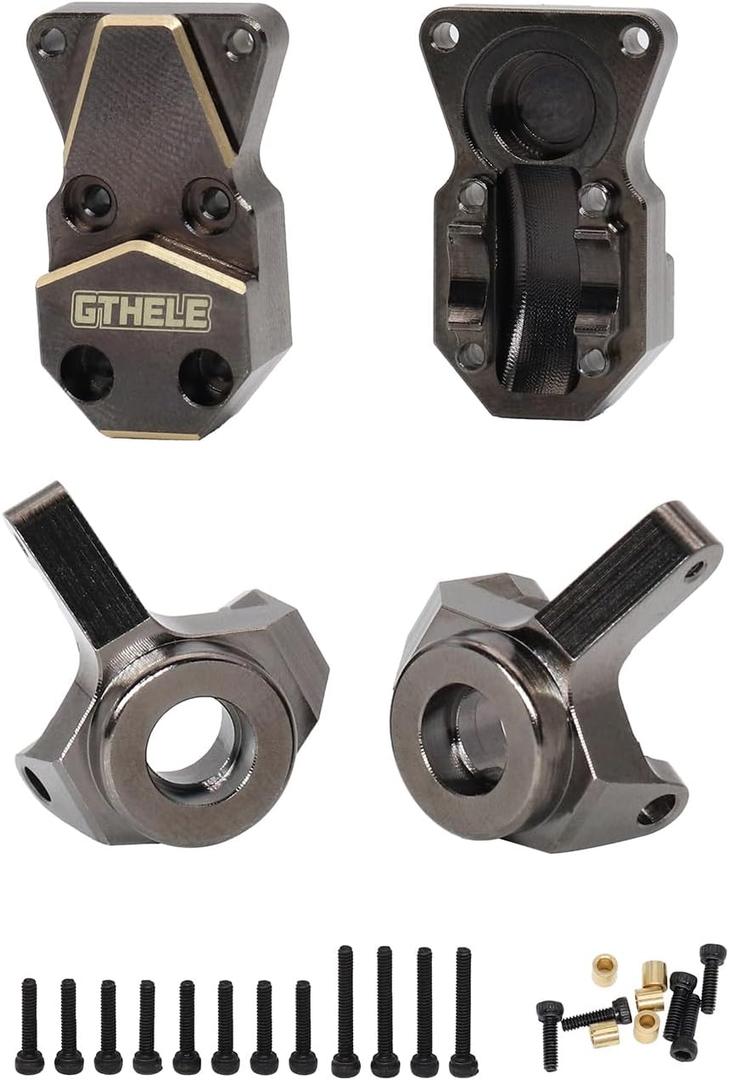 Brass Diff Cover&Steering Knuckle for 1/24 Axial SCX24 AXI90081 AXI00001 AXI00002 AXI00005 AXI00006 RC Crawler Car