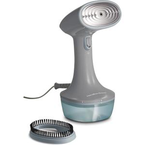 Hamilton Beach Handheld Garment Steamer for Clothes, Fabric and Drapes,1200 Watts, 400ml Water Tank, 20 Minutes of Continuous Steam, Vacation Essentials, Gray & Blue (11557)
