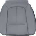 NLQR Gray Front Driver Side Bottom Replacement Perforated Microfiber Leather Seat Cover Compatible with Ford F150 2009 2010 2011 2012 2013 2014 F250 F350 F450 F550 2011 2012 2013 2014 2015 2016