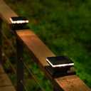 MAGGIFT 6 Pack Solar Post Lights, 15 Lumen Outdoor Post Cap Light for Fence Deck or Patio, Solar Powered Caps, Warm White High Brightness SMD LED Lighting, Lamp Fits 4x4, 5x5 or 6x6 Wooden Posts